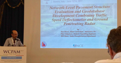 Dr. Ken Maser Presented on Network-Level Pavement Structure Evaluation at the World Conference on Pavement and Asset Management (WCPAM)