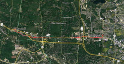 Ground Penetrating Radar (GPR) Survey of Pavement Structure Near East Greenwich, Rhode Island