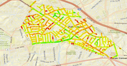 GPR Evaluation of Pavement Network Located in Falls Church, Virginia